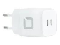 Síťový adaptér - 45 watt - 2.5 A - PD 3.0 - 2 výstupní konektory (USB-C) - bílá