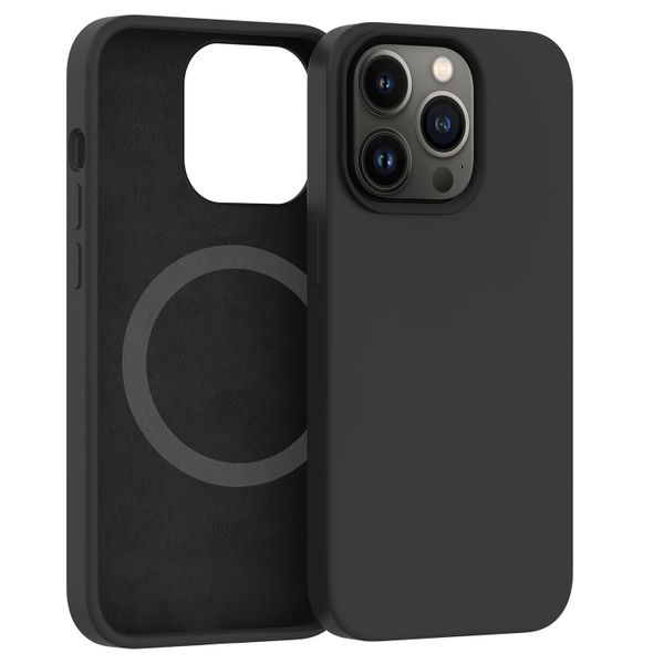 ER POWER Silikonový kryt CARNEVAL SNAP pro iPhone 13 Pro Max s MagSafe - Černá