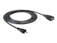 Kabel USB - Micro USB typ B (M) do USB (F) - USB 2.0 OTG - 50 cm