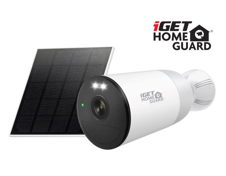 iGET HGWBK355S - WiFi 2K IP kamera, pro set iGET HGWNK108402S, solární panel, baterie 9000 mAh