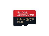 Paměťová karta flash (adaptér microSDXC na SD zahrnuto) - 64 GB - A2 / Video Class V30 / UHS-I U3 / Class10 - microSDXC UHS-I