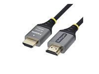 Startech - Prémiove vysoká rychlost - kabel HDMI s ethernetem - HDMI s piny (male) do HDMI s piny (male) - 3 m - odstínený - cerná a stríbrná - podpora 1440p (UWQHD) 144Hz, podpora 4K60Hz, Audio Return Channel (ARC), pletený, podpora HDR10, ultra flexible, rychlost prenosu dat až 18 Gbps, high-flex, pasivní
