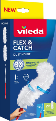 VILEDA Flex&Catch prachovka s krátkou rukojetí 179432