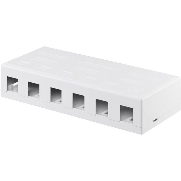 WENTRONIC Patch panel 6port, Keystone na stěnu