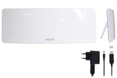 EVOLVEO Xany 1, 230/5V, aktivní pokojová anténa DAB+/DVB-T2,  filtr LTE,4G,5G