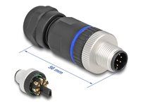 M12 Connector A-coded 8 pin male for mou