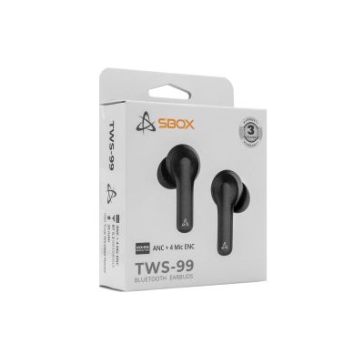 SBOX EB-TWS99-B, Bluetooth sluchátka, blk