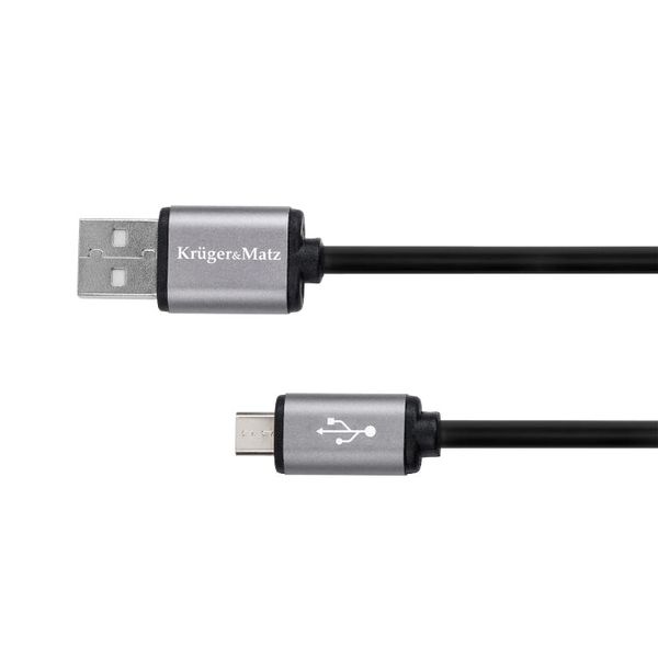 Kabel KRUGER & MATZ KM1236 Basic USB/micro USB 1,8m Black