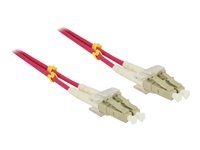 Síťový kabel - multirežim LC (M) do multirežim LC (M) - 1 m - 1 m - optické vlákno - 50 / 125 mikron - OM4 - neobsahuje halogen - fialová