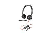 Blackwire 3300 series - náhlavní souprava - náhlavní - kabelové - USB-C - černá - certifikováno UC