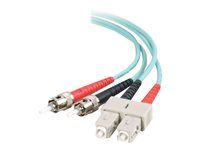 Síťový kabel - ST několik režimů (M) do SC několik režimů (M) - 3 m - 3 m - optické vlákno - duplex - 50 / 125 mikron - OM3 - neobsahuje halogen - vodě - barva