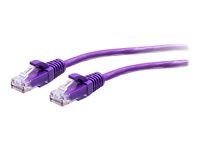 Purple - Patch kabel - RJ-45 (M) do RJ-45 (M) - 4.5 m - 4.8 mm - UTP - CAT 6a - lisovaný, provedení bez hrbolků - purpurová