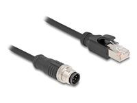M12 Cable A-coded 8 pin male to RJ45 mal