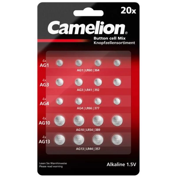 CAMELION Batérie alkalické AG, 20ks sada