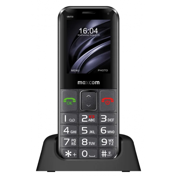 MAXCOM MM730, Telefón pre seniorov, čierny