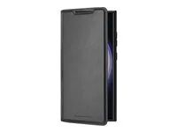 Pouzdro s klopou pro mobilní telefon - polyuretan (PU), plast - černá - pro Samsung Galaxy S24 Ultra