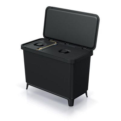 Koš odpadkový SYSTEMA černý 1x10l+1x23l