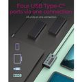 RAIDSONIC ICY BOX USB Hub, 4portové, USB C/4x USB C