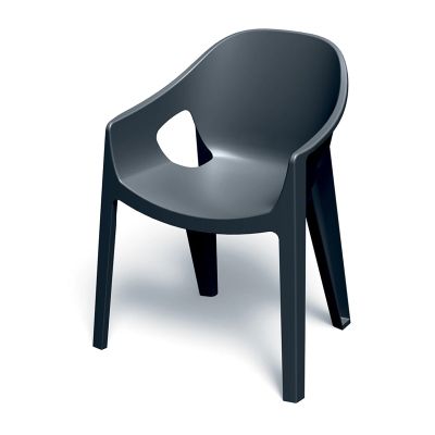 Židle zahradní PREMO 650x560x825 mm - uhelná