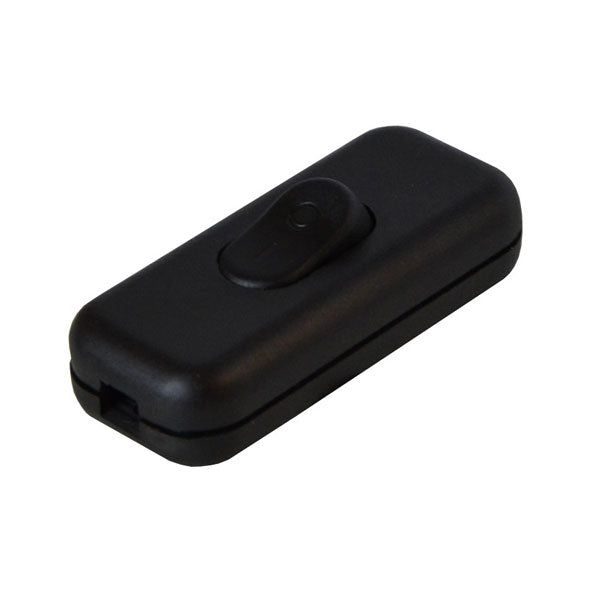 Spínač mezišňůrový 250V/2,5A černý HADEX