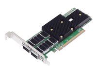 Síťový adaptér - PCIe 5.0 x16 nízký profil - 400 Gigabit QSFP112 x 2