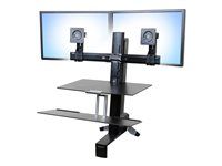Montážní sada (2 čepy, 2 posuvné držáky) - pro 2 LCD displeje - černá - velikost obrazovky: až 24" - pro WorkFit Dual Monitor Kit; WorkFit-A Dual with Worksurface+, with Suspended Keyboard, Dual