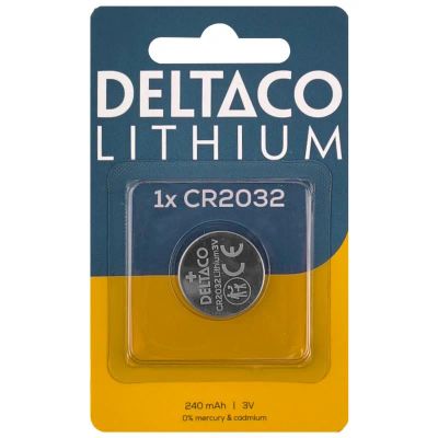 DELTACO LITHIUM CR2032, Gombíkové batérie, 1ks