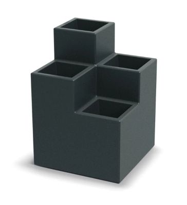 Květináč CUBLA STEPA QUATRO tmavošedý 58cm