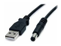 Power cable - USB (power only) (M) to DC jack 5.5 mm (M) - 3 ft - molded - black - USB2TYPEM - Elektrický kabel - USB (pouze napájení) (M) do DC jack 5,5 mm (M) - 91 cm - lisovaný - černá - pro P/N: DVI2VGACON, SPDIF2AA, ST122LE, ST122LEA, ST122PROA