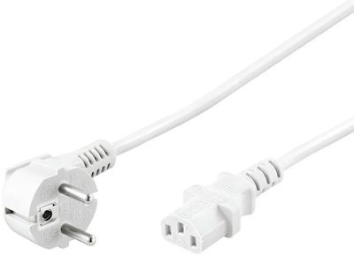 PremiumCord Kabel síťový 230V k počítači 3m bílý