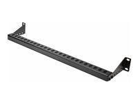 Startech 1U Rack Mountable Cable Lacing Bar w/Adjustable Depth, Cable Support Guide For Organized 19" Racks/Cabinets, Horizontal Cable Guide For Patch Panels/Switches/PDUs - Uvazovací lišta pro správu kabelu (horizontální) - cerná - 1U - 19"
