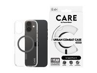 Zadní kryt pro mobilní telefon - kompatibilita s MagSafe - oleofóbní povrch, termoplastický polyuretan (TPU), polykarbonát (PC) - černá, průhledná - pro Apple iPhone 16