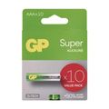 Baterie AAA (R03) alkalická GP Super 10ks