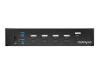 DP KVM Switch with Audio and Built-in USB 3.0 Hub for Peripherals - 4K 30Hz (SV431DPU3A2) - Přepínač KVM / USB - 4 x KVM / zvuk / USB + 3 x SuperSpeed USB - 1 místní uživatel - Lze montovat do rozvaděče - AC 120/230 V / DC 9 - 12 V - pro P/N: SV431RACK