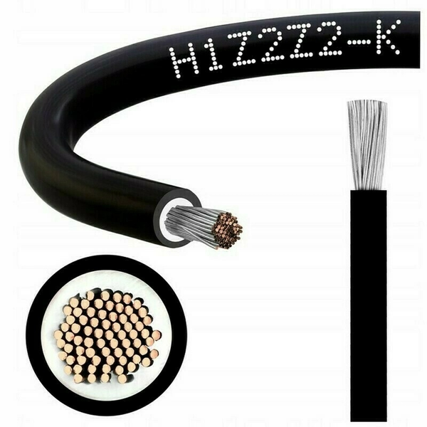 Solární kabel 10mm2, 1500V, černý, 500m
