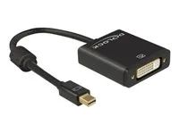 Video adaptér - jeden spoj - Mini DisplayPort (M) do DVI-I (F) - DisplayPort 1.2 - 20 cm - křídlové šrouby, podporuje 4K - černá