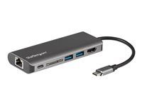 Portable USB-C Dock to 4K HDMI, 2-pt USB 3.0 Hub, SD/SDHC, GbE, 60W PD Pass-Through - USB Type-C/Thunderbolt 3 - NEW VERSION AVAILABLE DKT30CSDHPD3 (DKT30CSDHPD) - Dokovací stanice - USB-C / Thunderbolt 3 - 1GbE - pro P/N: ARMPIVOTE2, ARMPIVOTV2, ARMUNONB1, FPPNEUSTND, LTRISERP, MONSTADJD, MONSTADJDL