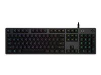 Klávesnice - podsvícení - USB - US mezinárodní - klávesový spínač: GX Brown Tactile - uhlík
