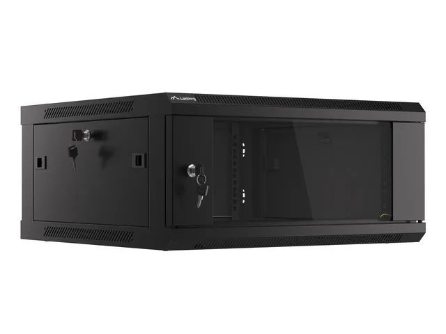 Lanberg racková skříň 19" pro montáž na stěnu 4u/600x600 (flat pack) V2 černá