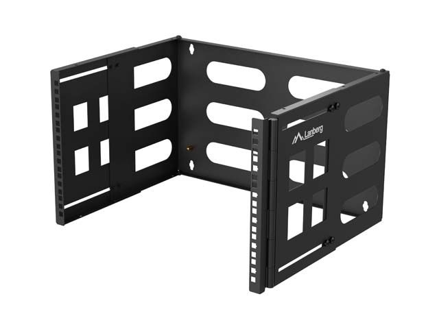 Skládací držák pro montáž na stěnu 19" 6U rack 497x400/240 černý lanberg