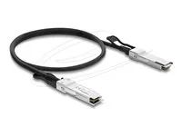 Delock - Kabel 40Gbase pro prímé pripojení - QSFP+ (M) do QSFP+ (M) - 1 m - 4.5 mm - diaxiální - IEEE 802.3ba - pasivní - cerná