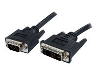 Video kabel - HD-15 (VGA) (M) do DVI-A (M) - 1 m - lisovaný, křídlové šrouby - černá