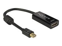 Video adaptér - Mini DisplayPort s piny (male) do HDMI se zdířkami (female) - 20 cm - černá - podporuje 4K