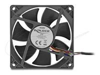 Axial Fan 24 V DC 80 x 80 x 25 mm black