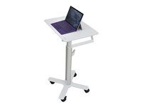 Vozík - pro tablet - uzamykatelný - ocel s práškovým nátěrem - bílá, hliník - velikost obrazovky: až do 12" - kompatibilní s TAA - pro Microsoft Surface 2, 3, Pro, Pro 2, Pro 3, Pro 4, RT