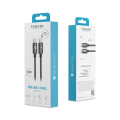 Kábel Forever Vibe USB-C - USB-C 1,0 m 60W tmavosivý