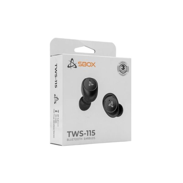 SBOX EB-TWS115-B, Bluetooth sluchátka, černá