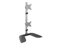 Double Monitor Holder (ARMDUOVS) - Stojan - pro 2 monitory - plast, hliník - černá, stříbrná - velikost obrazovky: 13"-27" - stolní stojan