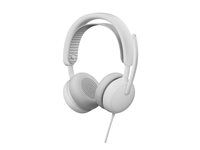Logitech Zone Wired 2 for Business - Náhlavní souprava - náhlavní - kabelové - odstranení šumu - belavá - certifikováno pro Microsoft Teams