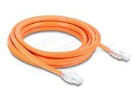 Delock - Patch kabel - RJ-45 (M) do RJ-45 (M) - 3 m - 7.8 mm - S/FTP - CAT 8.1 - lisovaný, provedení bez hrbolku - oranžová